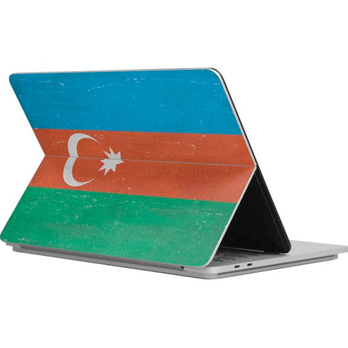 Azerbaijan Flag Distressed Surface Laptop Studio Skin