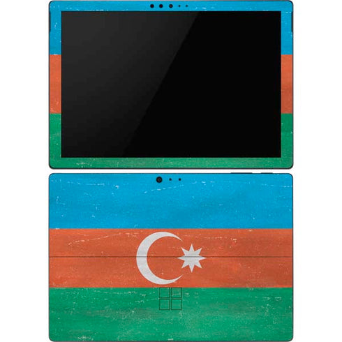 Azerbaijan Flag Distressed Surface Pro 6 Skin