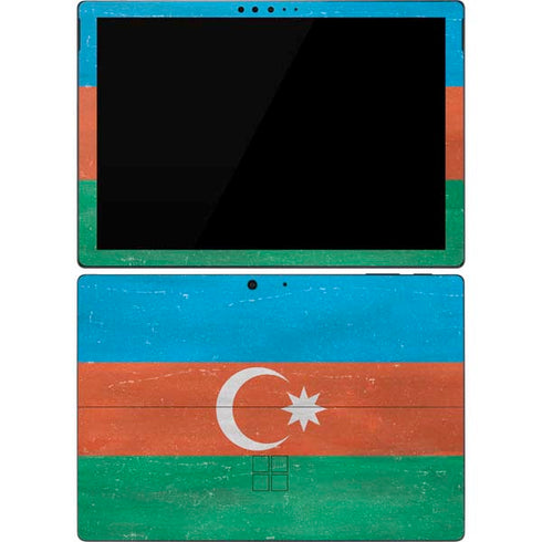 Azerbaijan Flag Distressed Surface Pro 7 Skin