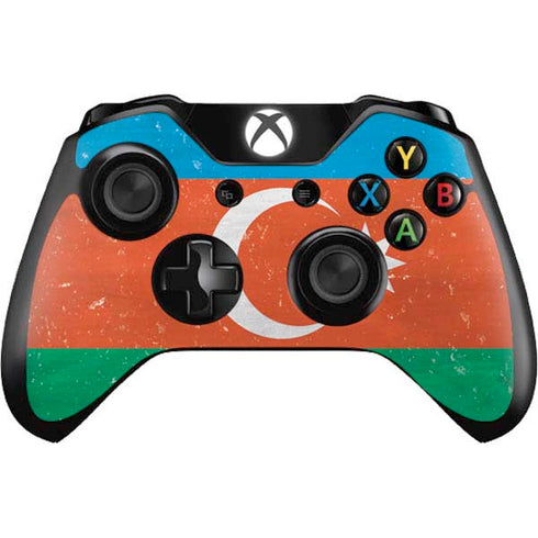 Azerbaijan Flag Distressed Xbox One Controller Skin