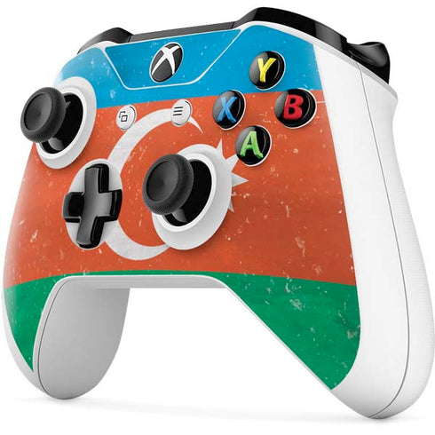 Azerbaijan Flag Distressed Xbox One S Controller Skin