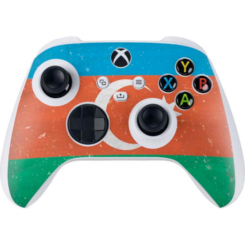 Azerbaijan Flag Distressed Xbox Series S Controller Skin