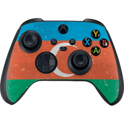 Azerbaijan Flag Distressed Xbox Series X Bundle Skin