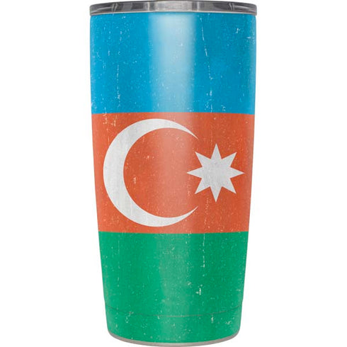 Azerbaijan Flag Distressed Yeti 20oz Tumbler Skin