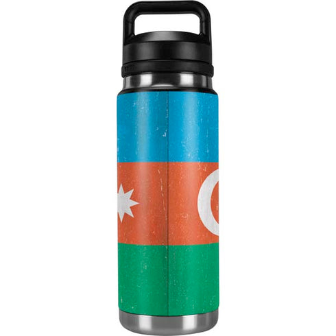 Azerbaijan Flag Distressed YETI Rambler 26oz Bottle Skin