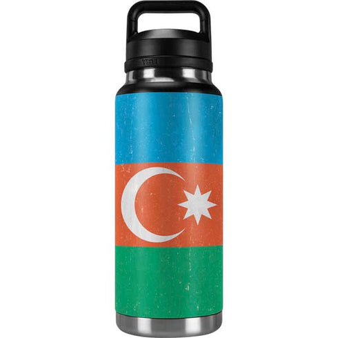 Azerbaijan Flag Distressed YETI Rambler 36oz Bottle Skin