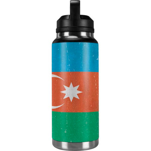 Azerbaijan Flag Distressed YETI Rambler 36oz Bottle Skin