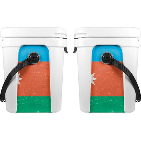Azerbaijan Flag Distressed YETI Roadie 24 Hard Cooler Skin