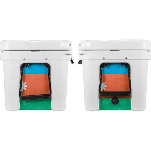 Azerbaijan Flag Distressed YETI Tundra 35 Hard Cooler Skin