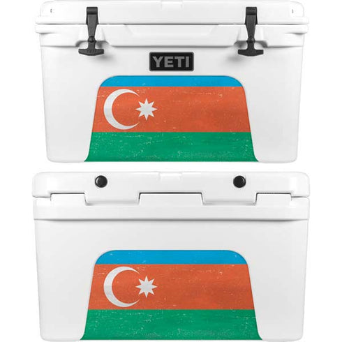 Azerbaijan Flag Distressed YETI Tundra 45 Hard Cooler Skin