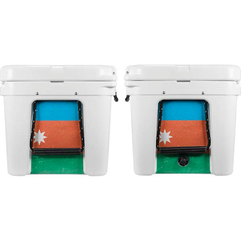 Azerbaijan Flag Distressed YETI Tundra 65 Hard Cooler Skin