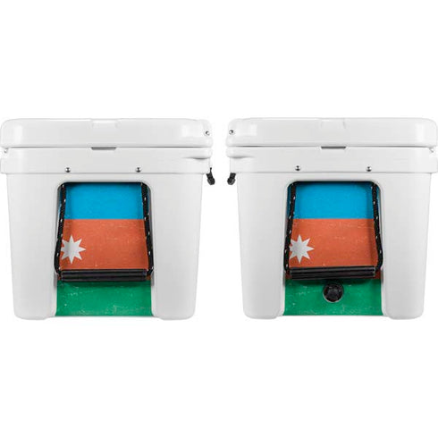 Azerbaijan Flag Distressed YETI Tundra 75 Hard Cooler Skin
