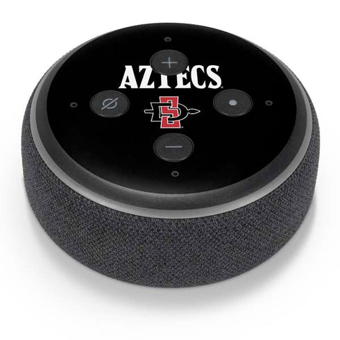 San Diego State University Aztecs Black Amazon Echo Dot Skin