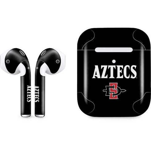 San Diego State University Aztecs Black Apple AirPods 2 Skin