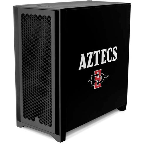 San Diego State University Aztecs Black Corsair 4000D Tempered Glass Mid-Tower ATX Case Skin