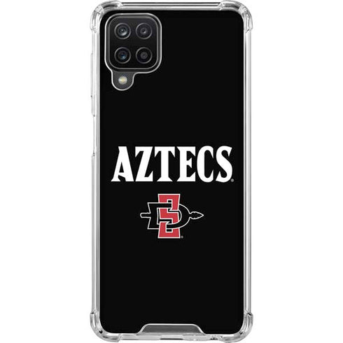 San Diego State University Aztecs Black Galaxy A12 Clear Case