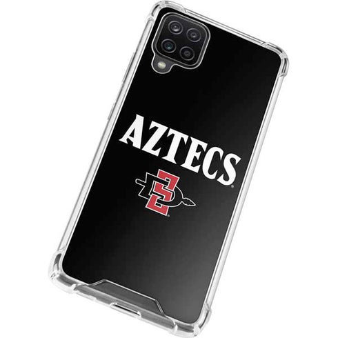 San Diego State University Aztecs Black Galaxy A12 Clear Case