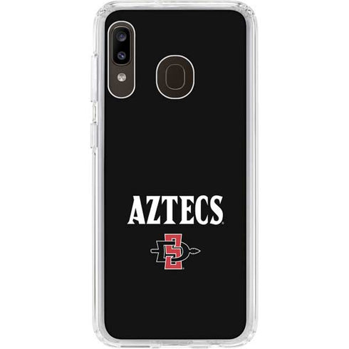 San Diego State University Aztecs Black Galaxy A20 Clear Case