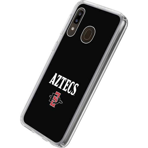 San Diego State University Aztecs Black Galaxy A20 Clear Case