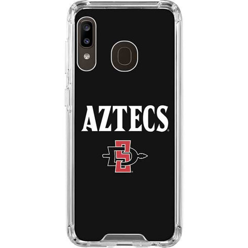 San Diego State University Aztecs Black Galaxy A30 Clear Case
