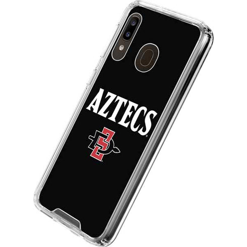 San Diego State University Aztecs Black Galaxy A30 Clear Case