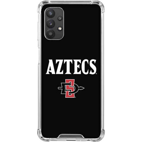 San Diego State University Aztecs Black Galaxy A32 5G Clear Case
