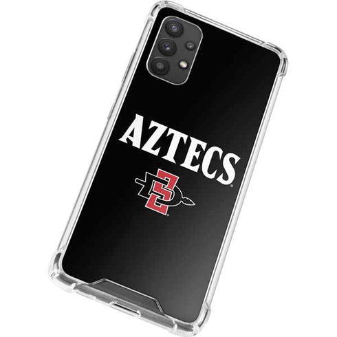 San Diego State University Aztecs Black Galaxy A32 5G Clear Case