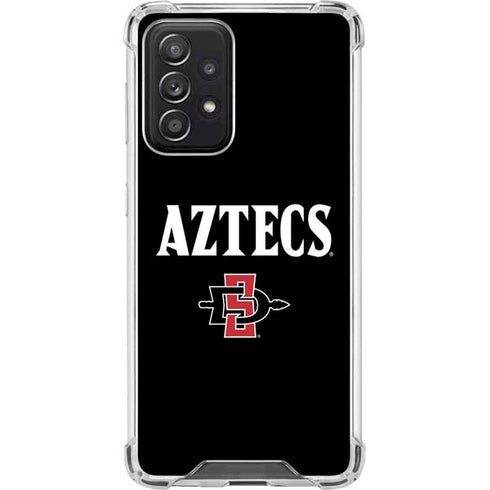 San Diego State University Aztecs Black Galaxy A52 5G Clear Case