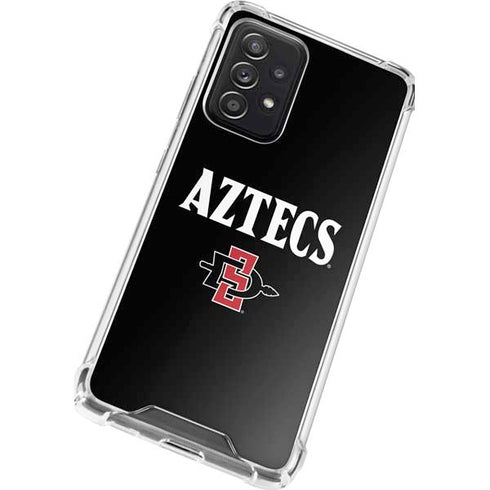 San Diego State University Aztecs Black Galaxy A52 5G Clear Case