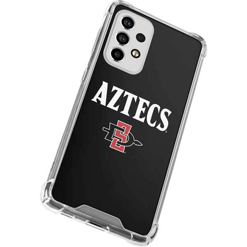 San Diego State University Aztecs Black Galaxy A53 5G Clear Case