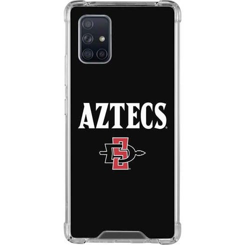 San Diego State University Aztecs Black Galaxy A71 5G Clear Case
