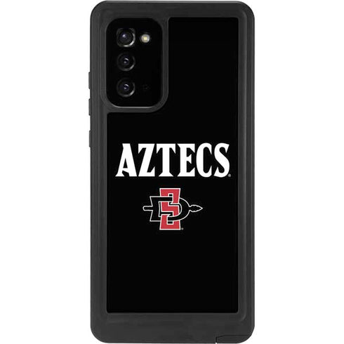 San Diego State University Aztecs Black Galaxy Note20 5G Waterproof Case