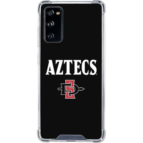 San Diego State University Aztecs Black Galaxy S20 FE Clear Case