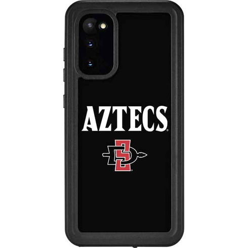 San Diego State University Aztecs Black Galaxy S20 Waterproof Case
