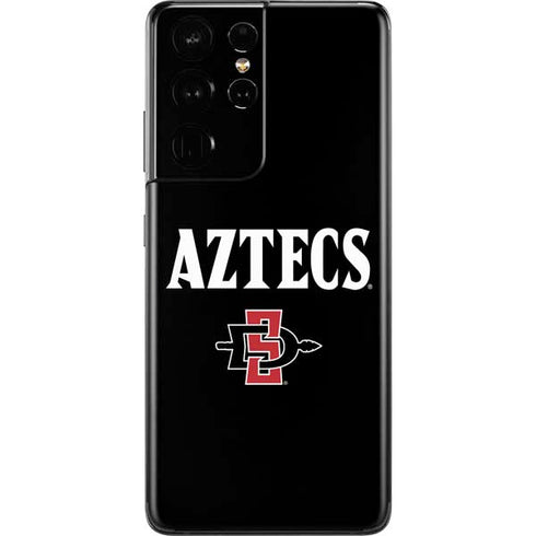 San Diego State University Aztecs Black Galaxy S21 Ultra 5G Skin