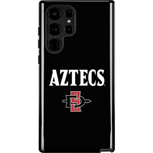 San Diego State University Aztecs Black Galaxy S22 Ultra Pro Case