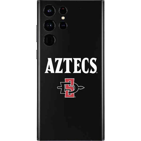 San Diego State University Aztecs Black Galaxy S22 Ultra Skin