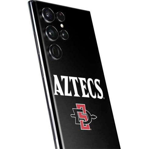 San Diego State University Aztecs Black Galaxy S22 Ultra Skin