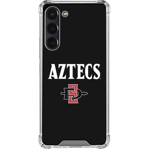San Diego State University Aztecs Black Galaxy S23 Plus Clear Case