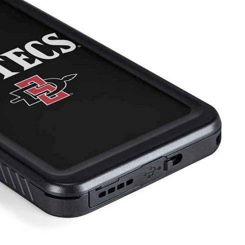San Diego State University Aztecs Black Galaxy S23 Plus Waterproof Case
