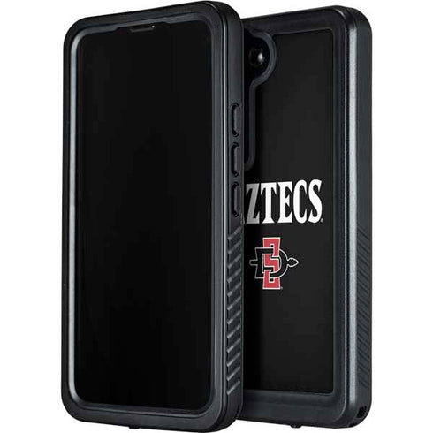 San Diego State University Aztecs Black Galaxy S23 Waterproof Case