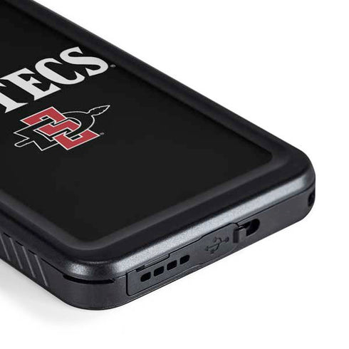 San Diego State University Aztecs Black Galaxy S23 Waterproof Case