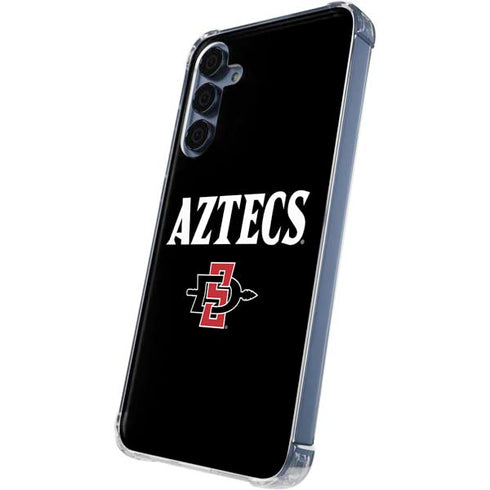 San Diego State University Aztecs Black Galaxy S24 Clear Case