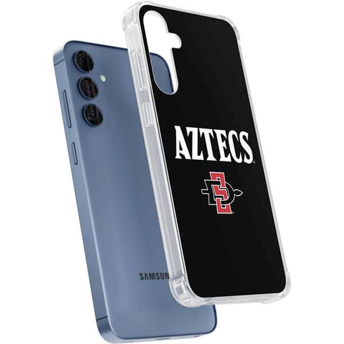 San Diego State University Aztecs Black Galaxy S24 Clear Case