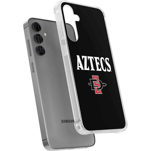 San Diego State University Aztecs Black Galaxy S24 Plus Clear Case