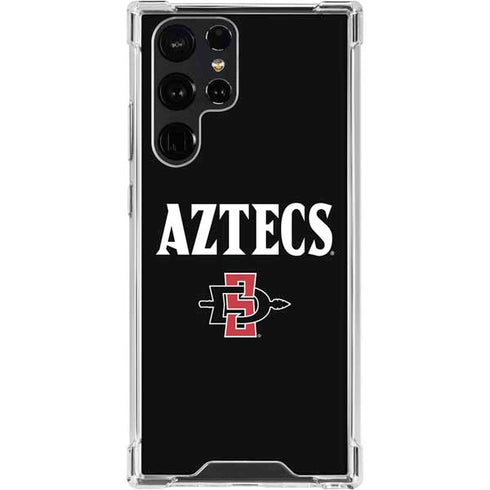San Diego State University Aztecs Black Galaxy S24 Ultra Clear Case