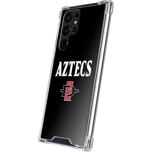 San Diego State University Aztecs Black Galaxy S24 Ultra Clear Case