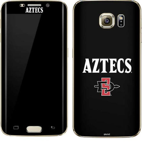 San Diego State University Aztecs Black Galaxy S7 Edge Skin