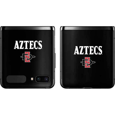 San Diego State University Aztecs Black Galaxy Z Flip Skin