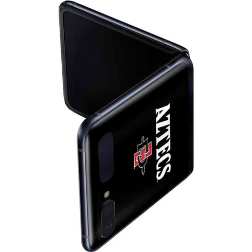 San Diego State University Aztecs Black Galaxy Z Flip Skin